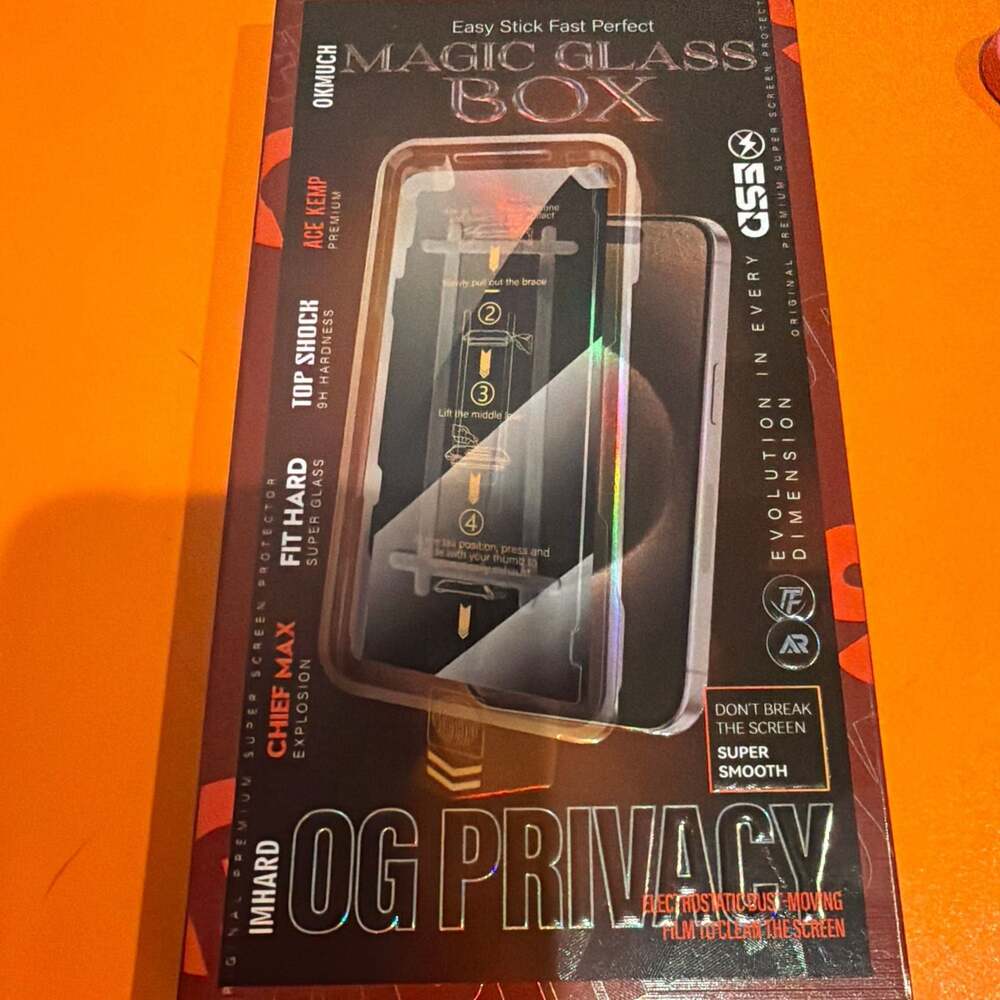 MAGIC Glass OG Privacy Screen Protector Easy Installation Box 5 1/2" screen
